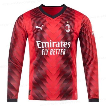 AC Milan Hemmatröja Long Sleeve Fotbollströja 23/24