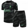 Liverpool Black Goalkeeper Fotbollsset för barn 23/24