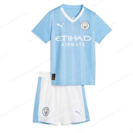 Manchester City Hemmatröja Fotbollsset för barn 23/24