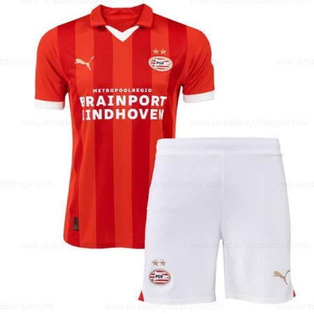 PSV Eindhoven Hemmatröja Fotbollsset för barn 23/24