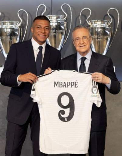 Real Madrids nya hjälpmedel Mbappe dyker upp, och han kommer att ärva nr 9-tröjan